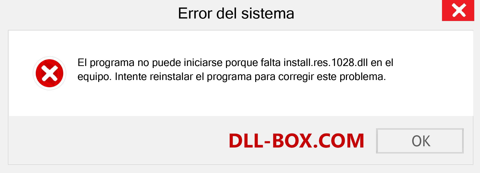 ¿Falta el archivo install.res.1028.dll ?. Descargar para Windows 7, 8, 10 - Corregir install.res.1028 dll Missing Error en Windows, fotos, imágenes